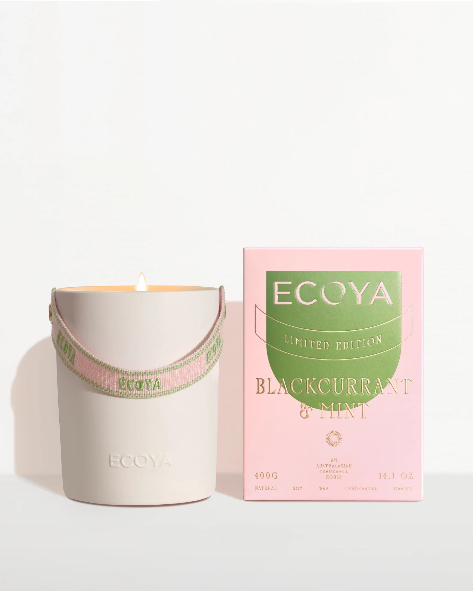 ECOYA - Blackcurrant & Mint Ceramic Candle