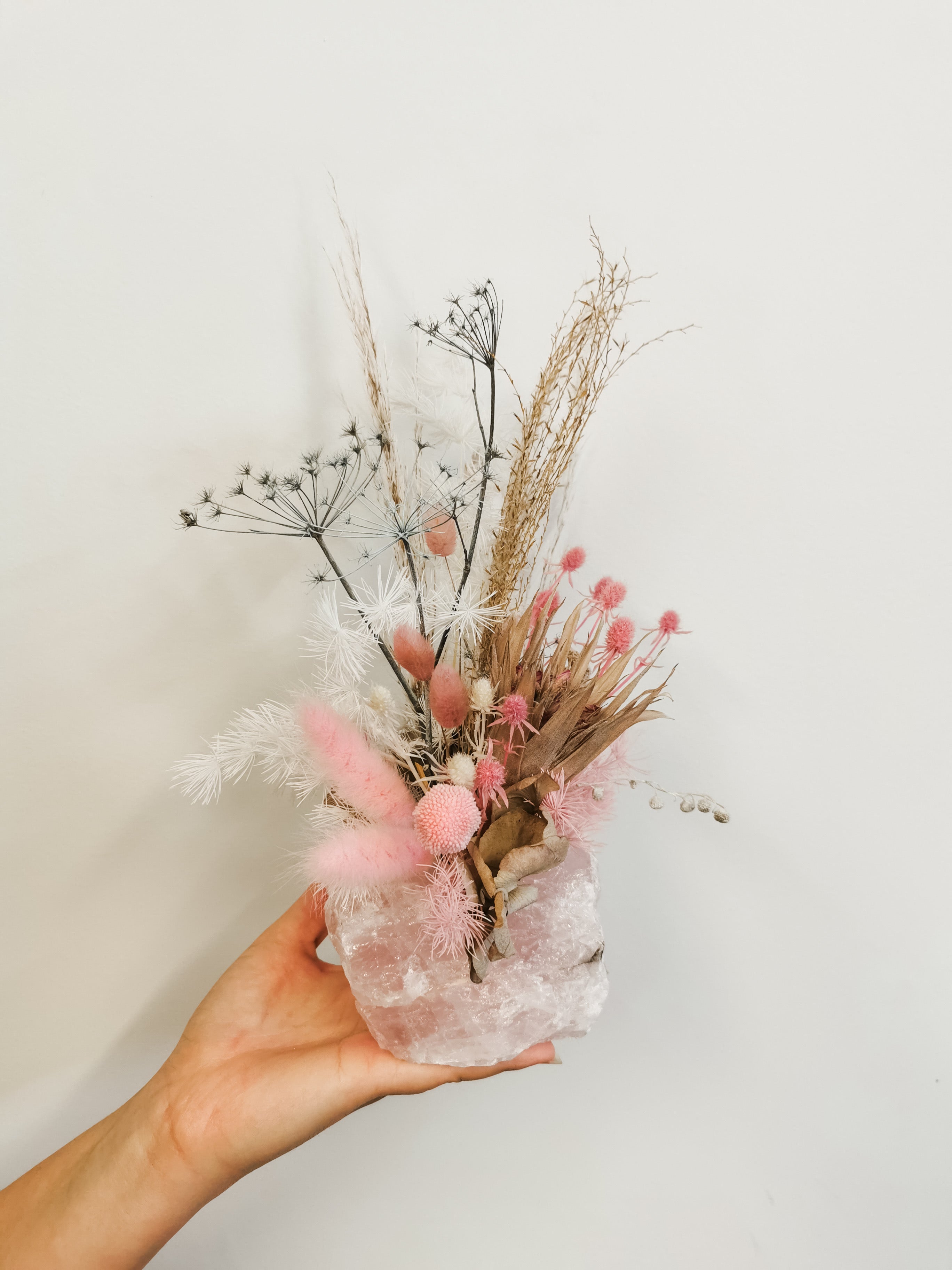 Rose Quartz Dried Arrangement