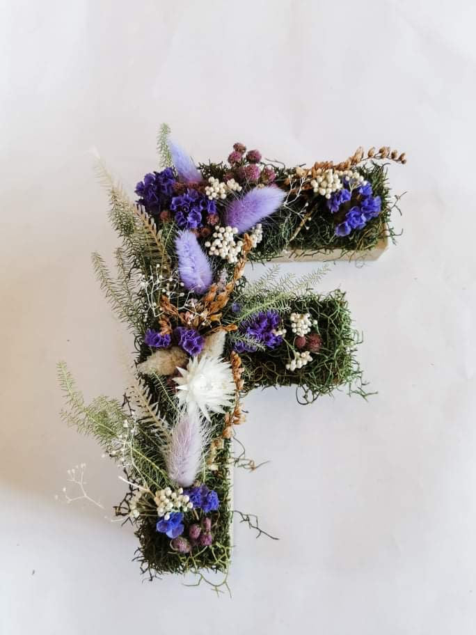 Dried Floral letters