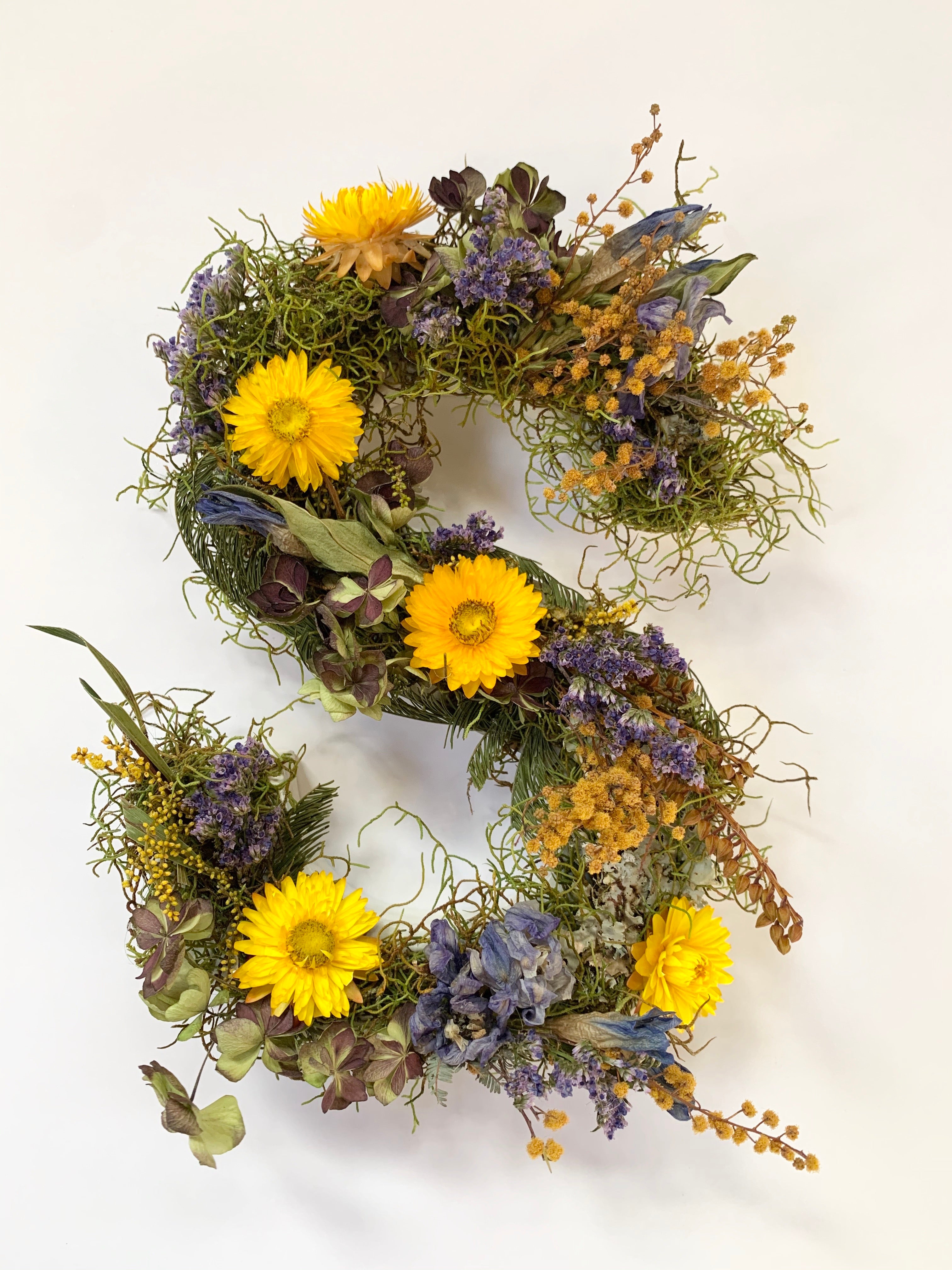 Dried Floral letters