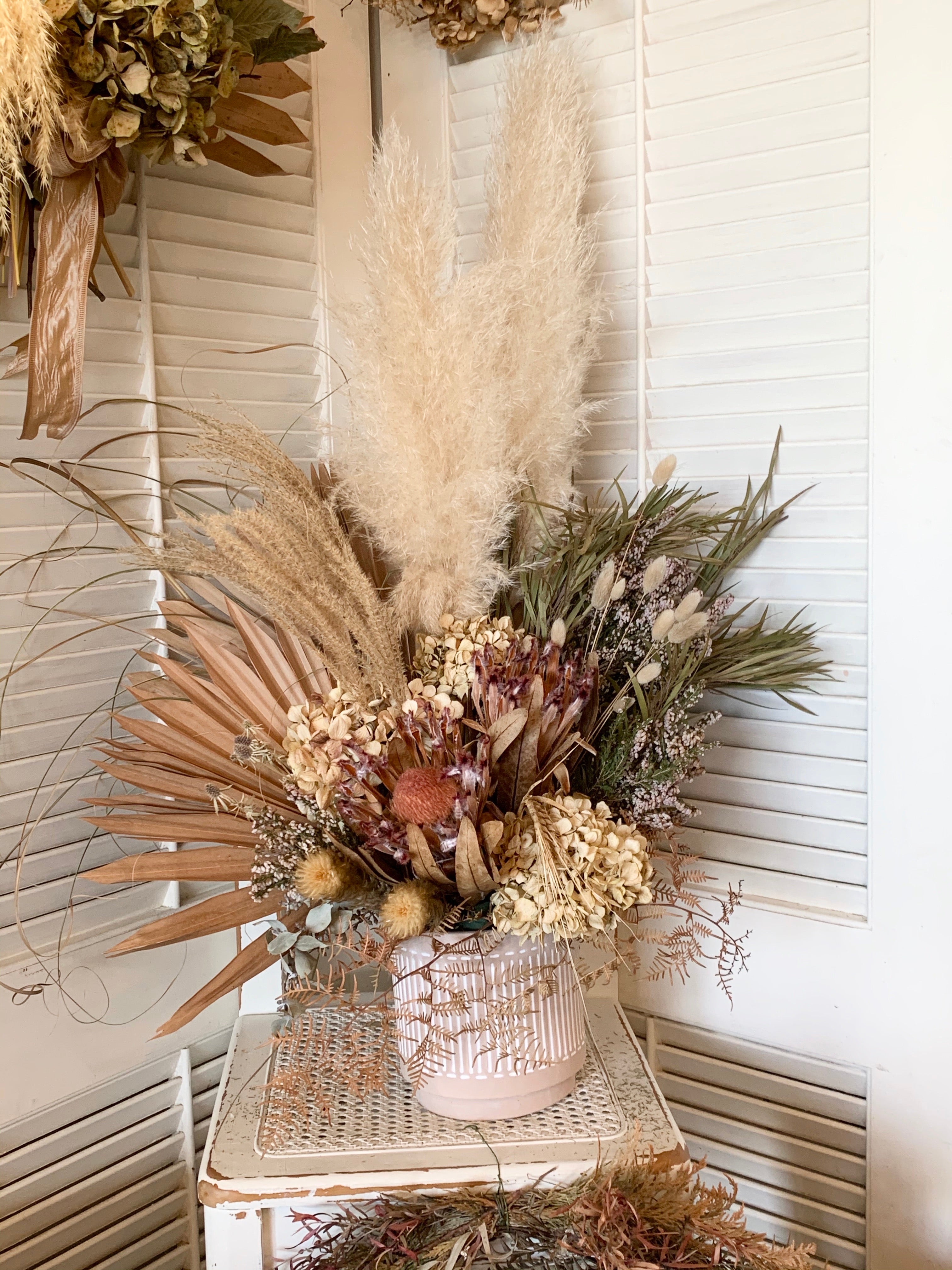 Dried Arrangement in Ceramic pot