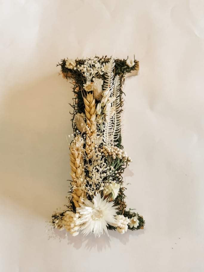 Dried Floral letters