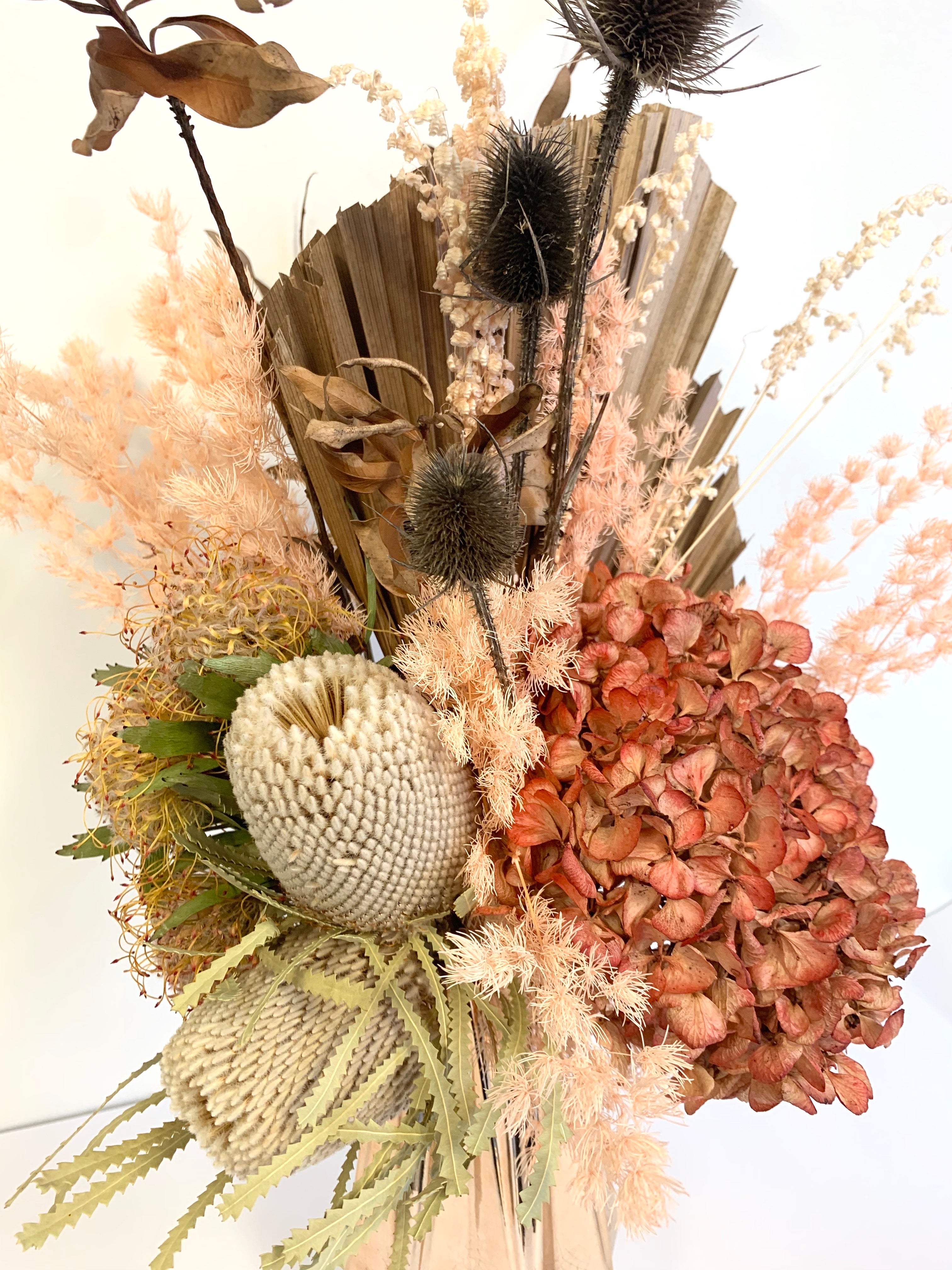 Peachy Hues dried arrangement