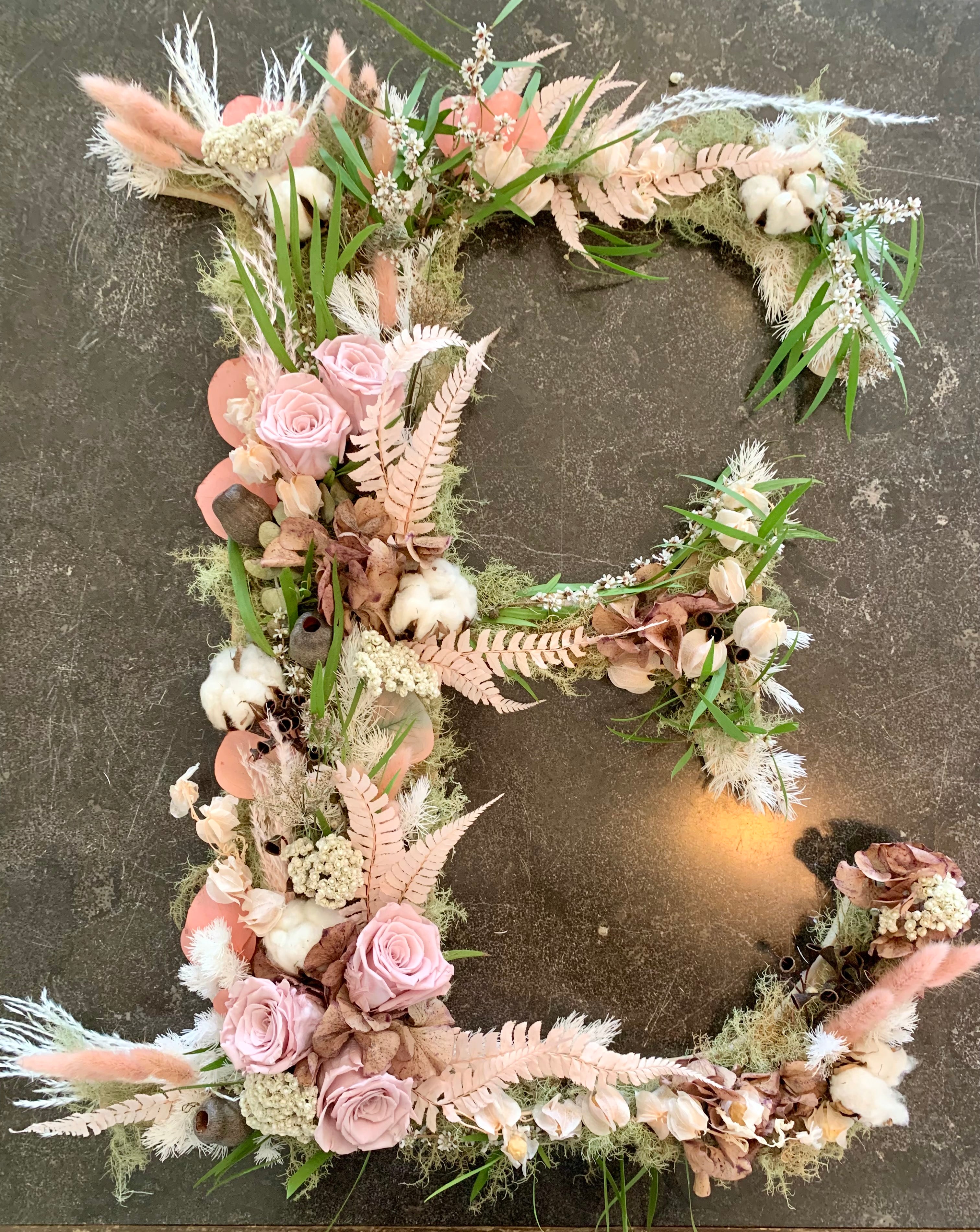 Dried Floral letters